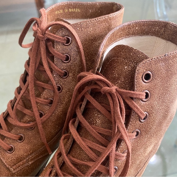 The GREAT. Womens The boxcar boots - brown - sz 7 - distressed - lace ups - Picture 14 of 15